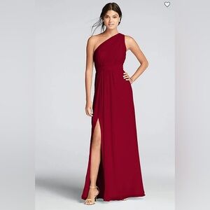 apple red bridesmaid dresses cheap Dark Red Spaghetti Straps Ankle Length Cheap Bridesmaid Dresses Online –  SposaDresses main image 0